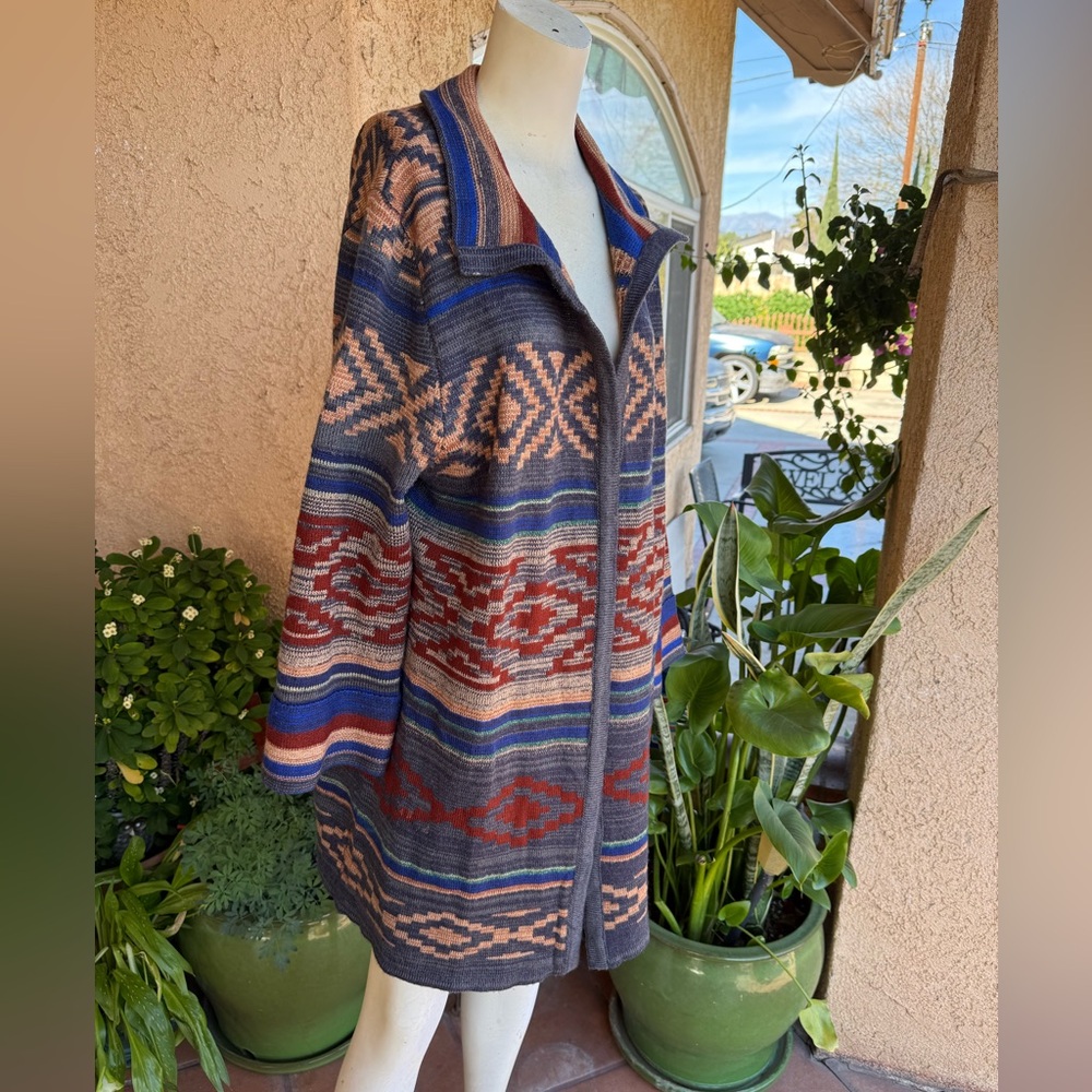 Easy Chic Women's Multicolor Patterned Cardigan (… - image 2